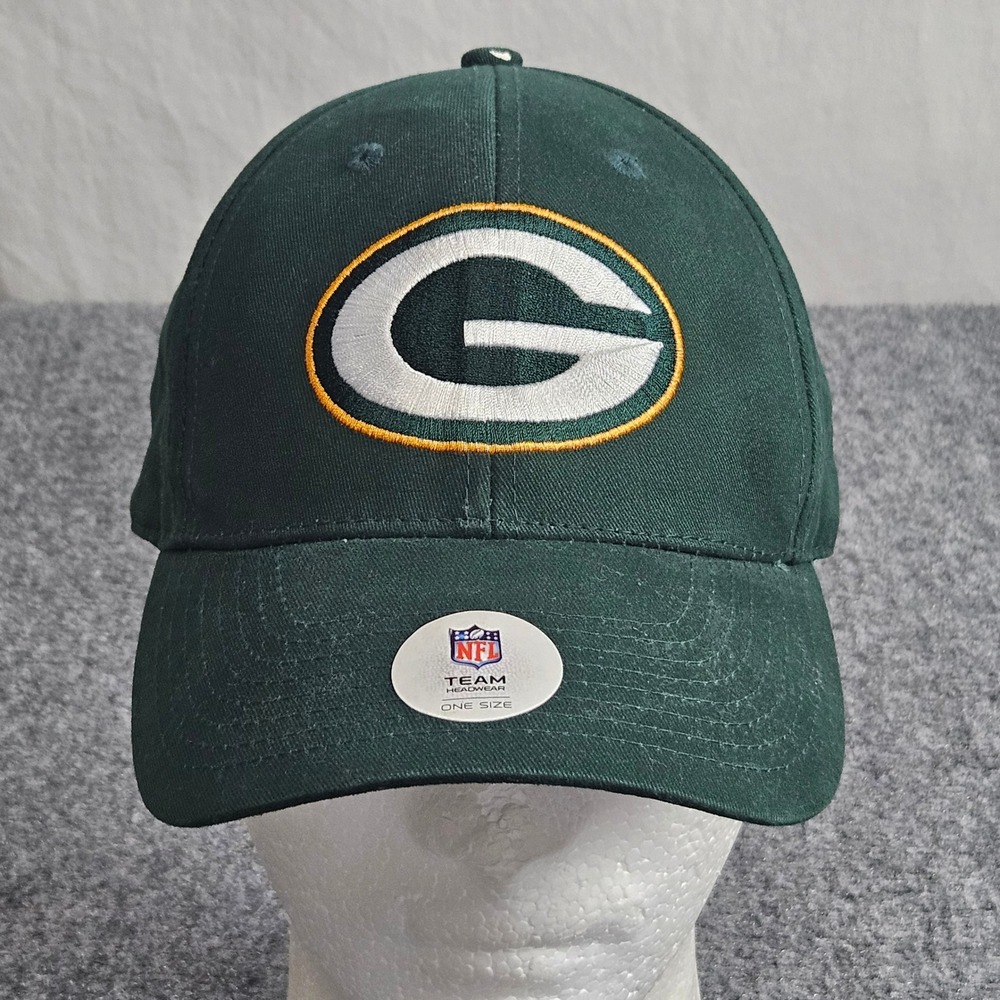 Green Bay Packers Hat Mens Strapback Patch‎ Cap NFL Team Apparel